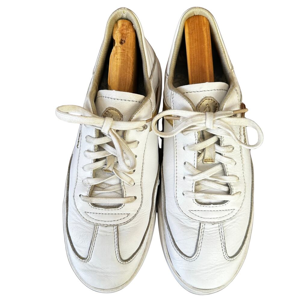 OluKai Ha'upu White Leather Sneakers Womens 10